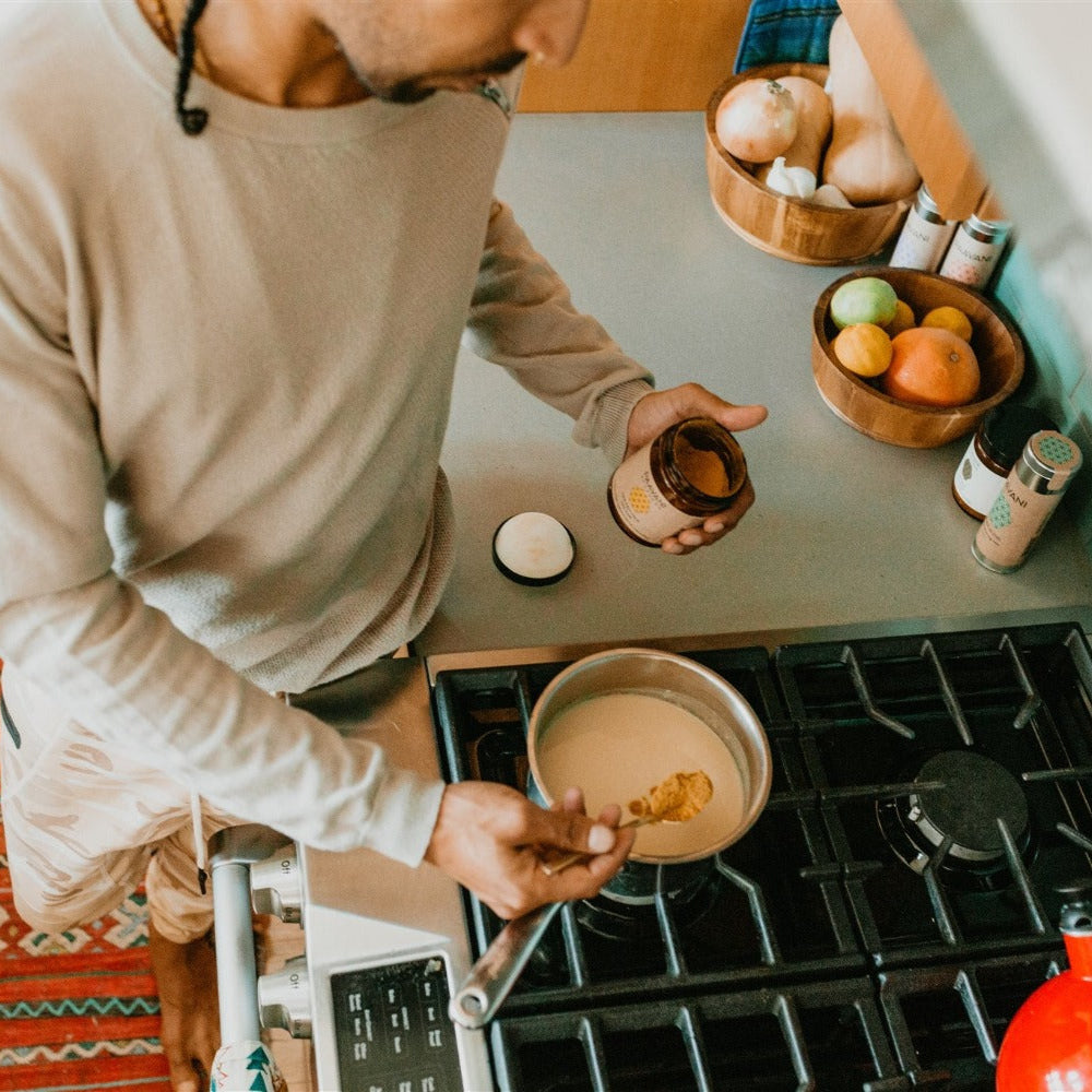 Golden Milk | Ayurvedic Elixir with Turmeric, Ashwagandha & Shatavari for Radiance & Relaxation