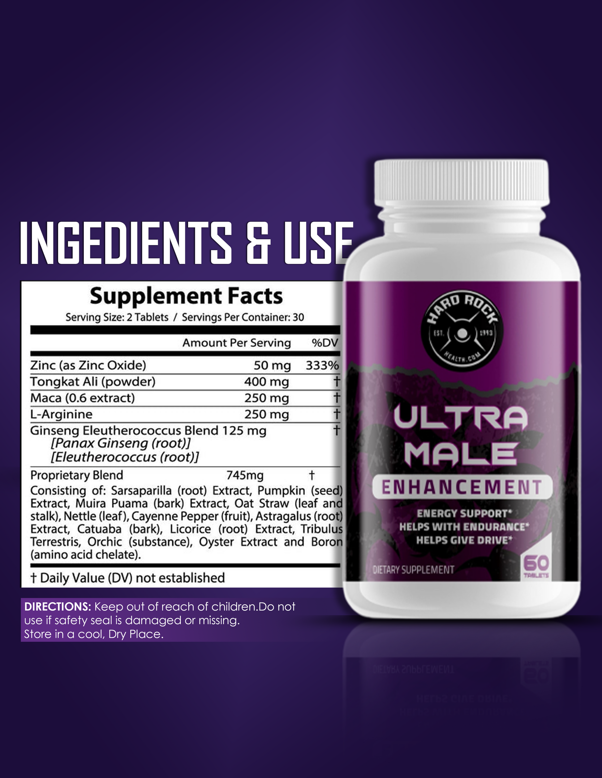Ultra Male Enhancement- Natural Male Enhancing Supplement (60 Tablets)-2